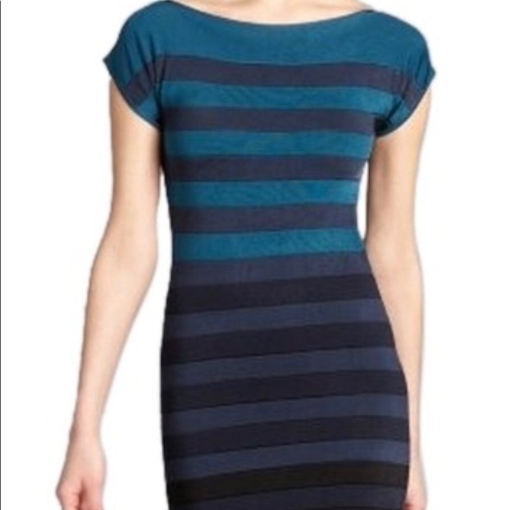 French connection bandage ombré knit dress sz 4